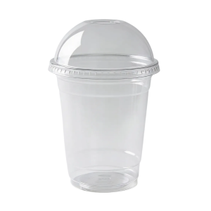 Vaso PET 12oz con Tapa Domo Transparente 100U y 1000U