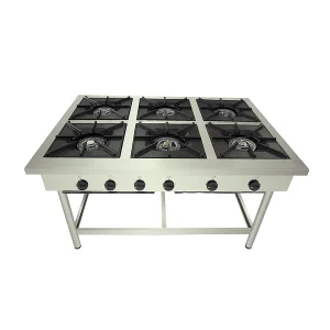 Anafe Industrial 6 Parrillas 43x43 cm GLP Casino Maigas 6EA11