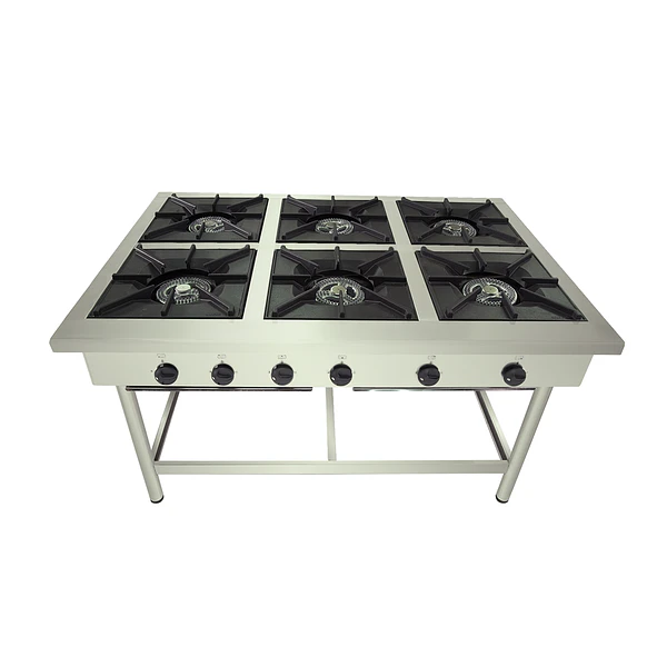 Anafe Industrial 6 Parrillas 43×43 cm GLP Casino Maigas 6EA11