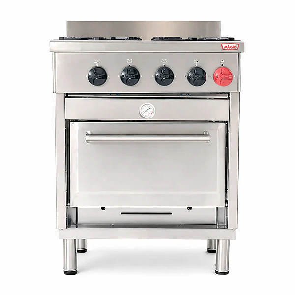 Cocina Industrial 4 Platos con Horno GLP Maigas 6EA48