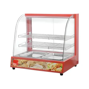 Vitrina Mantenedora de Calor ITA 2-P 660x480x630 2 Bandejas Roja