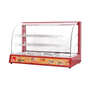 Vitrina Mantenedora de Calor ITA 3-P 950x495x615 3 Bandejas Roja