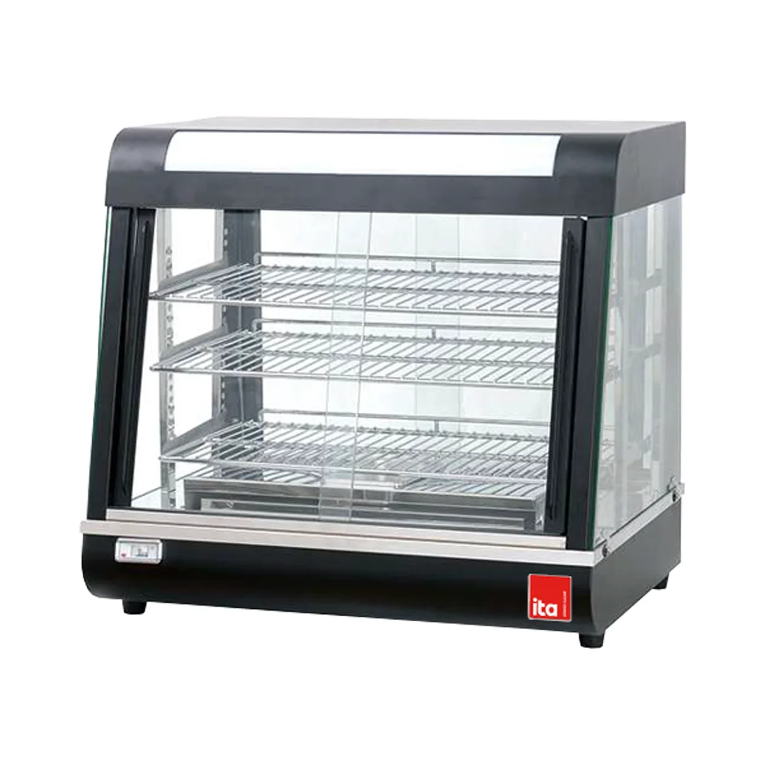 Vitrina Mantenedora de Calor ITA 660x480x610 2 Bandejas Negra